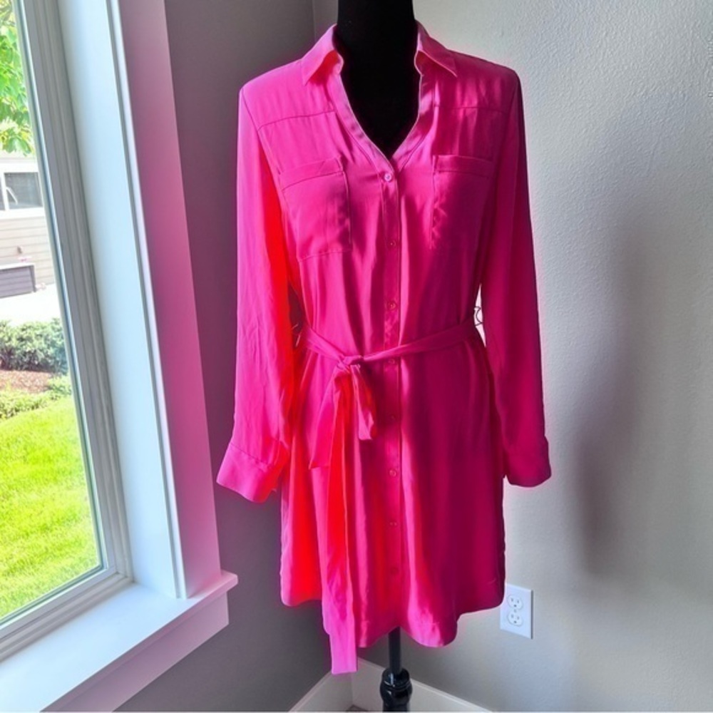 💚Express coral midi dress size small